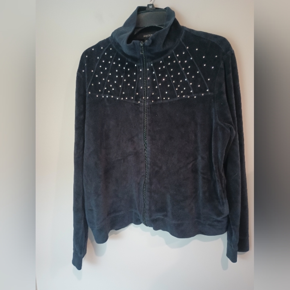 Women's Black Jacket with Studded Design